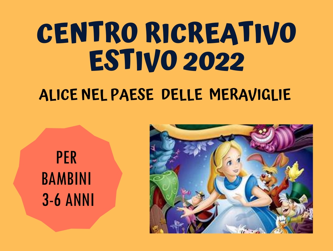 Iscrizioni al Centro ricreativo Estivo 2022 per 3-6 anni